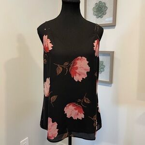 RW&CO. Black & Pink Floral Camisole
